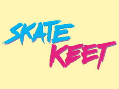 SkateKeet brush hand lettering skate