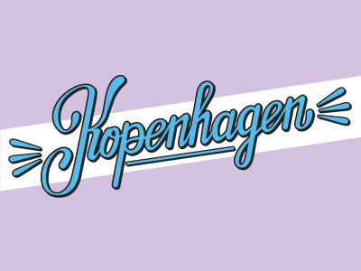 Kopenhagen hand lettering vector