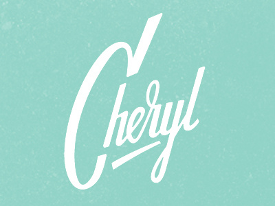 Cheryl cheryl hand lettering vector