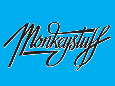 Monkeystuff hand lettering monkey vector