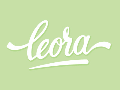 Leora hand leora lettering logotype vector