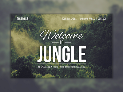 Go Jungle - Day 3! dailyui day003 design flat forest green jungle landing page web