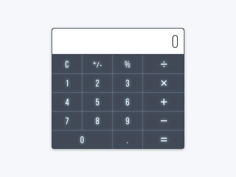 Calculator- Day4 by Vineet on Dribbble