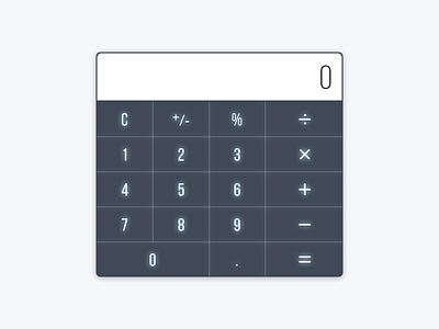Calculator- Day4 blue dailyui day004 design flat web white