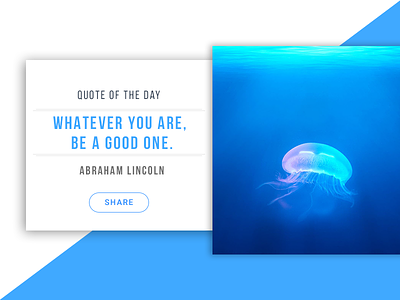 Share -Day 10 blue dailyui day010 design flat quote sea share ui ux