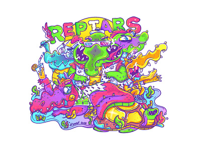 Reptars art artist artistic direction cartoon character color color bars colors cool colors design gangs graphic art graphic artist illustration ilustración reptile reptiles reptilian tortoise vector