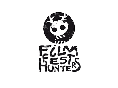FFH art cinema design film hunter logo logotype scull