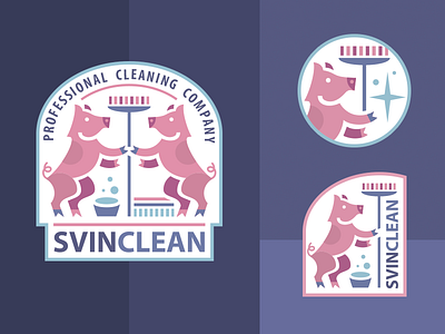 sc (for sale) cleaning design logo pig