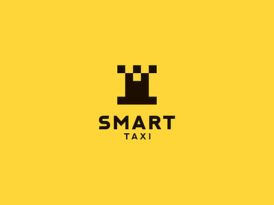 Smart Taxi chess logo logo design logodesign logotype rook taxi