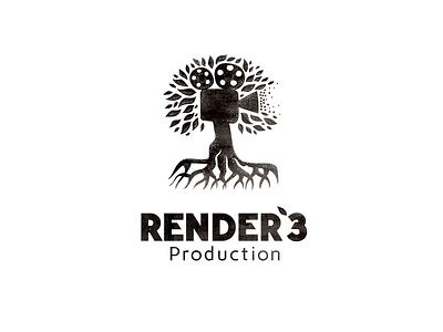 Render Production 3d art branding cinema graphic design logo logodesign logotype tree vector video