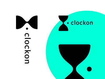 Clockon bow tie classic gentleman hourglass logo logodesign logotype vector watch