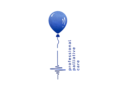 Hospise (for sale) balloon death heart hospise life line logo logodesign