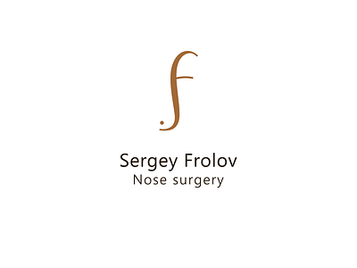 SF branding design f face letter logo logodesign logotype nose plastic s surgery