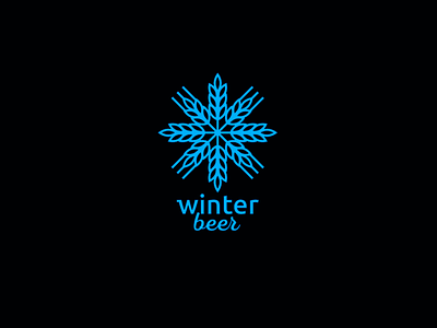 Winter Beer art beer branding design logo logodesign logotype snowflake wheat wheat ears winter