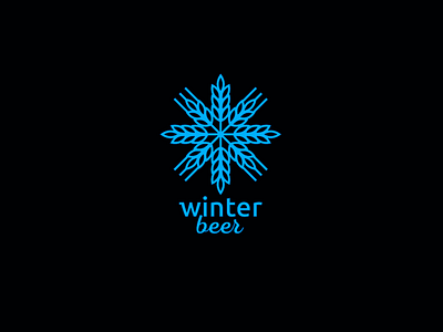 Winter Beer art beer branding design logo logodesign logotype snowflake wheat wheat ears winter