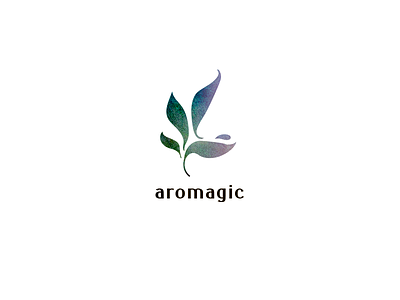 Aromagic aroma branding design fragrance leaves logo logodesign logotype nature nose