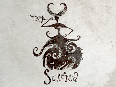 Siren art design logo siren