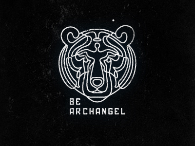 bearchangel angel art bear design logo