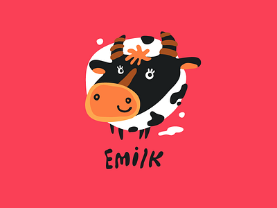 Milk (for sale) art caw design logo logotype vector