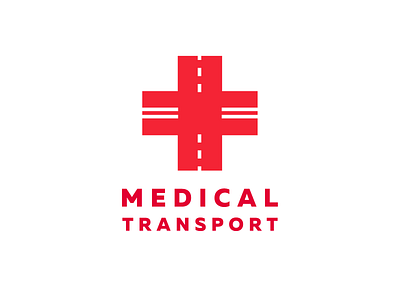 Medical Transport art concept cross design logo logo design logotype medicine red road