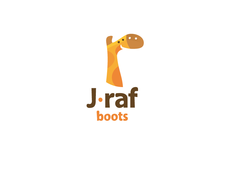 JRaf animal animation boot design giraffe logo logodesign logotype vector