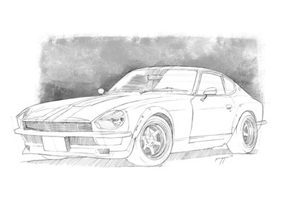 Nissan car fairlady illustration nissan rendering sketch