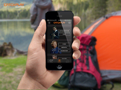 Catchplay Download to Watch Camping Ads animation iphone mobileapp uidesign uxdesign