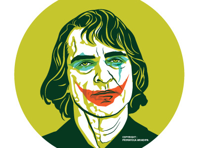 Joaquin Phoenix as The Joker dc comics drawing illustration joker vector