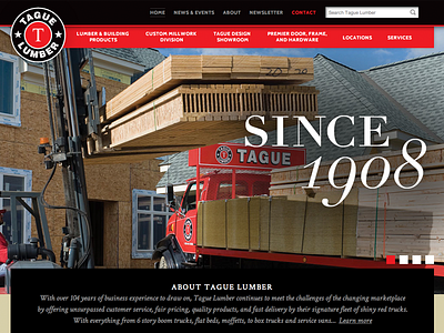 Tague Lumber advanced custom fields foundation jquery responsive wordpress