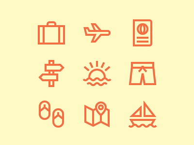 Travel Icon icon icon design icon pack icon set icons icons set outline icon travel vector