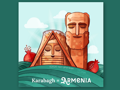 Karabagh = Armenia 🇦🇲 armenia armenianart armenianartist armeniandiaspora arts artsakh artsakhisarmenia culturalstory illustration karabaghisarmenia proudarmenian saturday tatikupapik