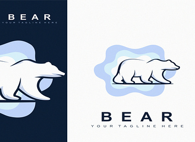 B E A R abstract animal bear brand branding creative design illustration logo modern vector