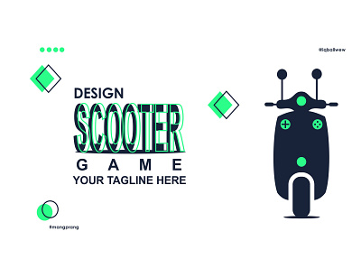 scooter game brand branding corporate creative design logo modern scooter transportation vector