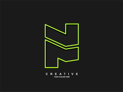 n logo media entertainment abstract brand branding business corporate creative design logo modern vector