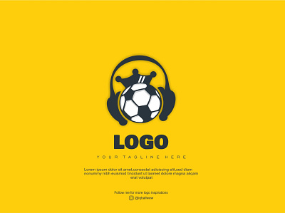 Music Football brand branding creative design football logo modern music soccer vector yellow