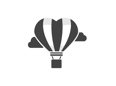 love air balloon abstract airballoon brand branding creative design logo modern transportation vector