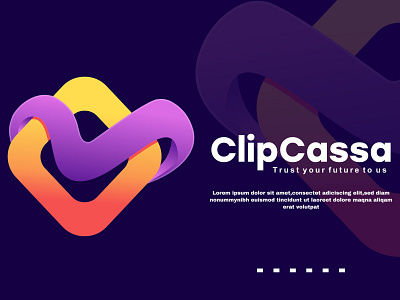 ClipCassea brand branding creative design logo modern vector