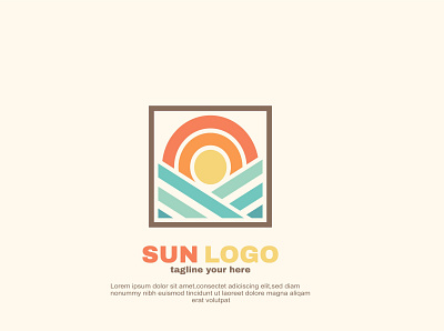 Sun Logo brand branding creative design logo modern sun logo vector