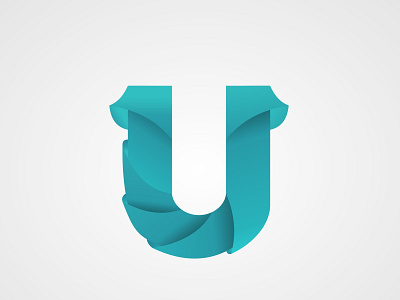 U Design Logo 3d abstract brand branding business circle corporate count creative cycle economy logo modern smooth software business stylish water