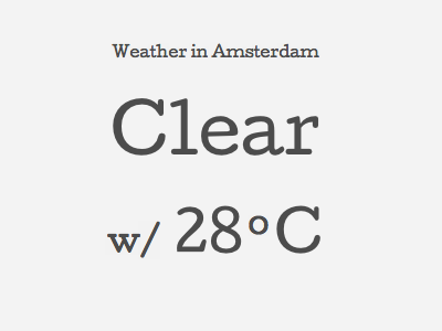 Current weather html5 simple weather