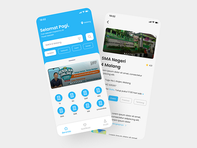 School Center App - Pusat Sekolah app design design popular design popular shot school app ui ux uxdesign