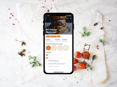 Recipe App app app design cooking culinary food food and drink interface ios recipe recipes ui ux