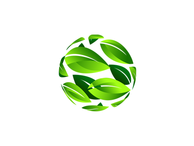 GreenPoint 3d adriandymek green leaf logo marks point