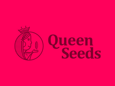 QueenSeeds adriandymek logo pink queen seeds