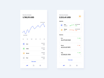 Random Finance App clean crypto finance minimal ui