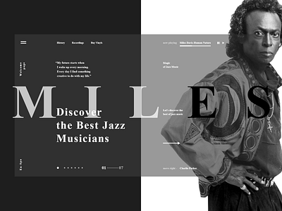 Magic Of Jazz classic music typography ui