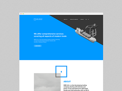 HBS Landing Page duotone landing page minimal website