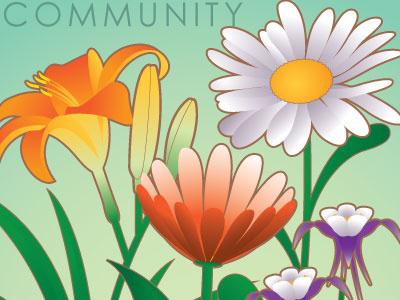 Community Garden (update) community flowers garden poster