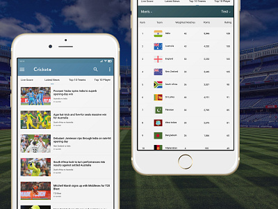 Cricket App ui animation app clean app concept cricket cricket app ipl mobile sports app ui user experience userinterface ux worldcup