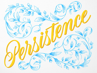 Persistence illustrated illustrated letters illustration lettering letters typeconcept typography watercolour